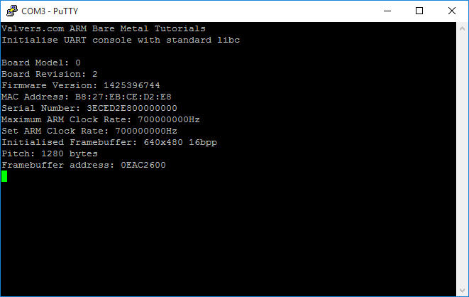 PuTTY RPi Connection